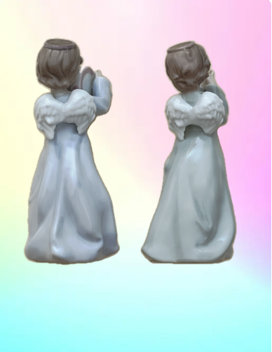 Graceful Vintage Collectibles: Formalities by Baum Bros Angel Figurines (Set of 2)