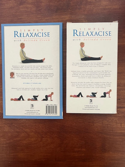 Vintage Simply Relaxacise! 64-Page Book & VHS Tape Set - Belinda Green’s 15-Minute Stretching & Relaxation Program | NEW/Never Used!