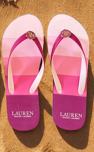 Lauren Ralph Lauren Elissa III Thong Sandals - Shades of Hot Pink, Size 10B