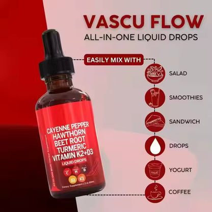Premium Cayenne Pepper Liquid Drops with Vitamin D3 K2 Complex - Metabolism & Circulation Support Supplement with Turmeric, Ginseng & Hawthorn Berry - Natural Energy Booster for Men & Women - 2 fl oz
