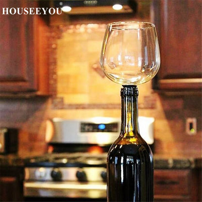Creative Red Wine Champagne Crystal Glass Cup with Silicone Seal 260ML