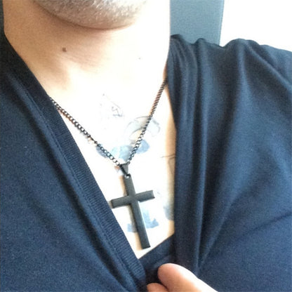 Stainless Steel Christian Cross Necklace