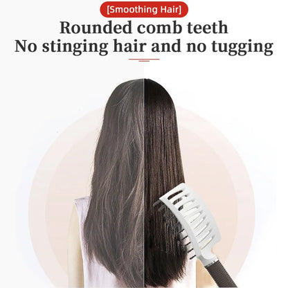 Premium Detangling Hairbrush with Boar & Nylon Bristles - Pain-Free Anti-Frizz Hair Brush for All Hair Types | Ergonomic Scalp Massage Brush for Women, Men & Kids