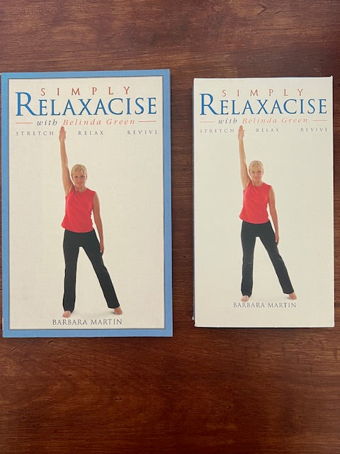 Vintage Simply Relaxacise! 64-Page Book & VHS Tape Set - Belinda Green’s 15-Minute Stretching & Relaxation Program | NEW/Never Used!