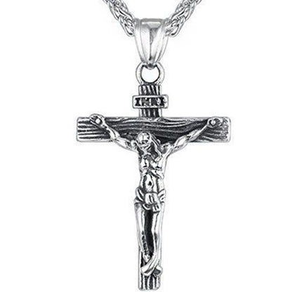 Stainless Steel Christian Cross Necklace
