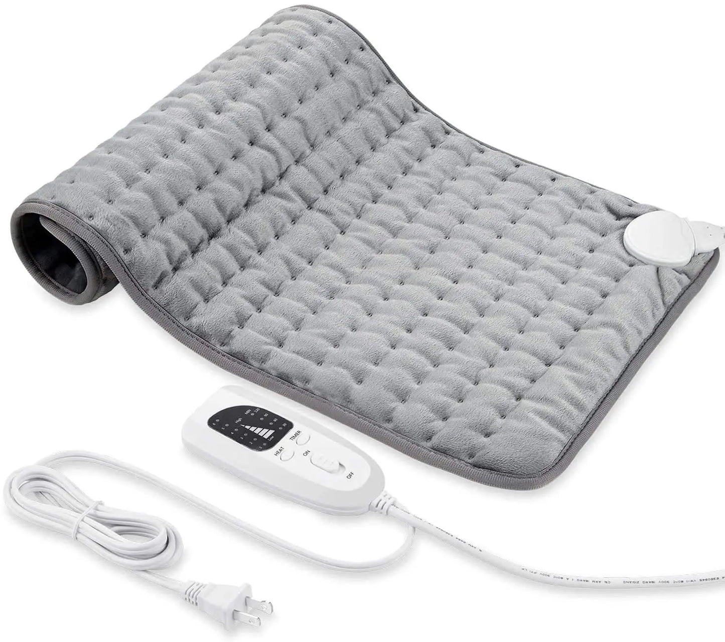 Portable & Washable Heating Pad for Pain Relief - 24" x 12" with Remote Control, 6 Heat Levels & Auto Shut-Off Timer - Perfect Gift for Back, Neck & Muscle Relief