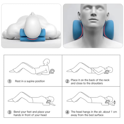 Ergonomic Cervical Spine Alignment Pillow for Neck Pain Relief