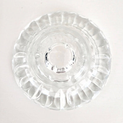 Set of 2 Vintage KIG Indonesia Pressed Glass 3-in-1 Candle Holders