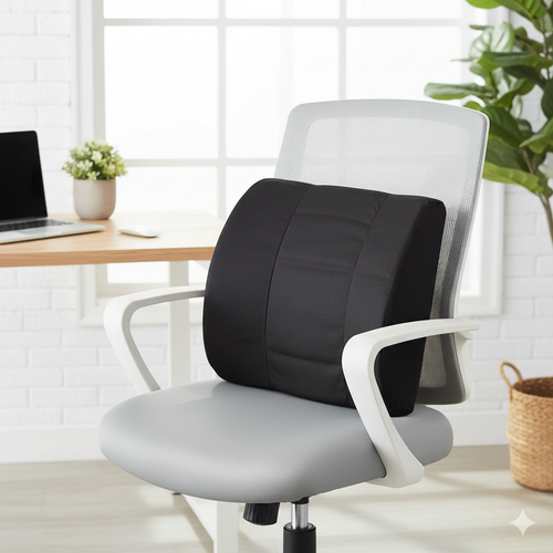 Roscoe Back Support for Office Chair Car Boat RV Wheelchair - Premium Contoured Lumbar Pillow and Chair Cushion for Lower Back Pain Relief