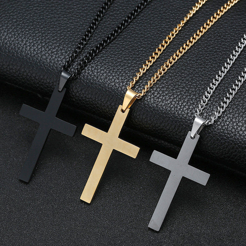 Stainless Steel Christian Cross Necklace