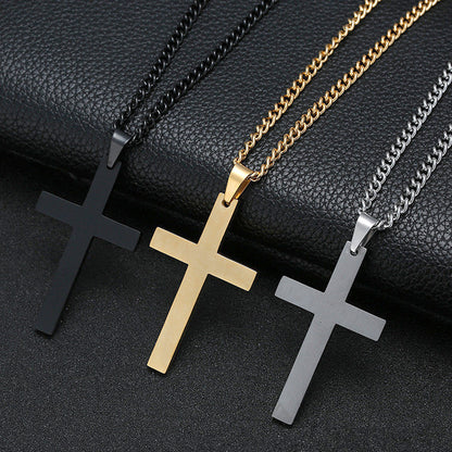 Stainless Steel Christian Cross Necklace