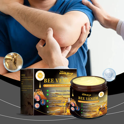 Bee Venom Joint Relief Cream (2-Pack) - 60g Natural Pain Relief Cream with Honey & Glycerin for Arthritis, Muscle Pain & Joint Stiffness
