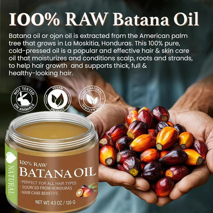 2-Pack 100% Raw Batana Oil from Honduras – Hair Growth & Repair Treatment (4.3oz / 120g Each)