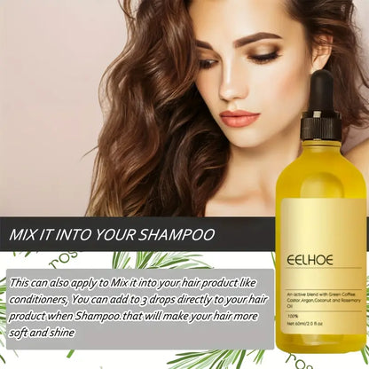 EELHOE Rosemary Hair Growth Oil Serum - 3-Pack Natural Formula for Hair Thinning (60ml Each)