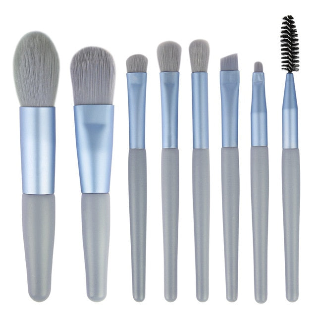 8Pc Makeup Brush Set