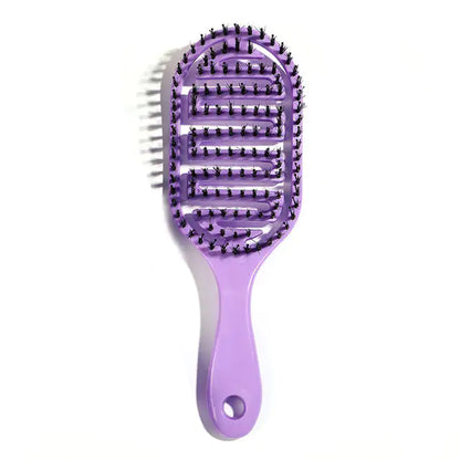 Premium Detangling Hairbrush with Boar & Nylon Bristles - Pain-Free Anti-Frizz Hair Brush for All Hair Types | Ergonomic Scalp Massage Brush for Women, Men & Kids