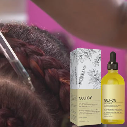 EELHOE Rosemary Hair Growth Oil Serum - 3-Pack Natural Formula for Hair Thinning (60ml Each)