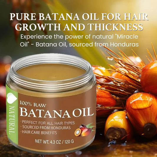 100% Raw Batana Oil from Honduras – Hair Growth & Repair Treatment (4.3oz / 120g)