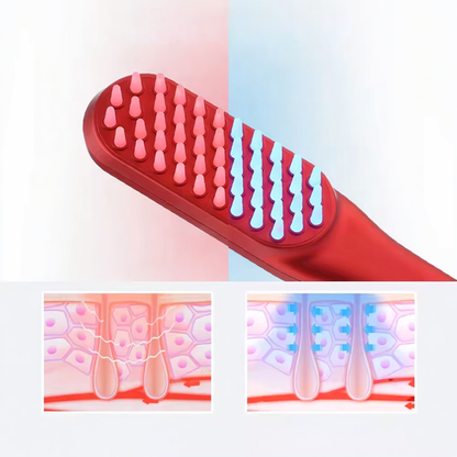Rechargeable Portable LED Hair Growth Comb - Travel-Size Scalp Massager with Red/Blue Light Therapy & 9 Treatment Modes