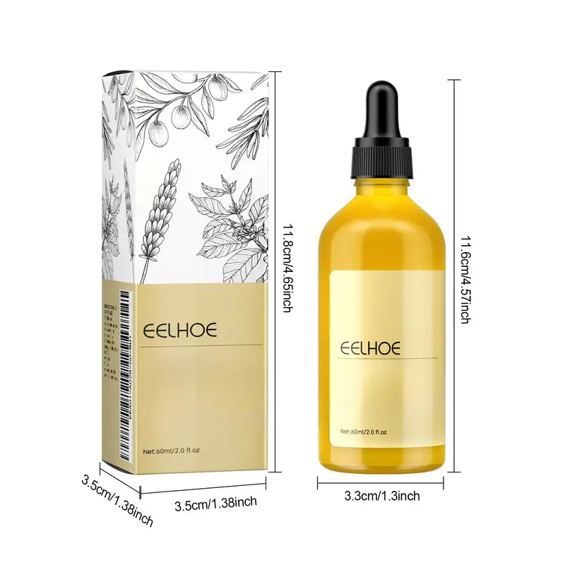 EELHOE Rosemary Hair Growth Oil Serum - 3-Pack Natural Formula for Hair Thinning (60ml Each)