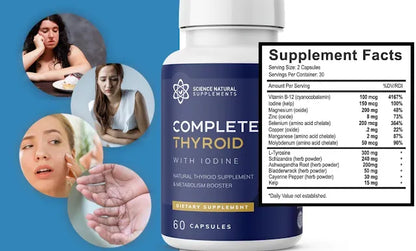 Science Natural Supplements Complete Thyroid with Iodine, 60 Capsules