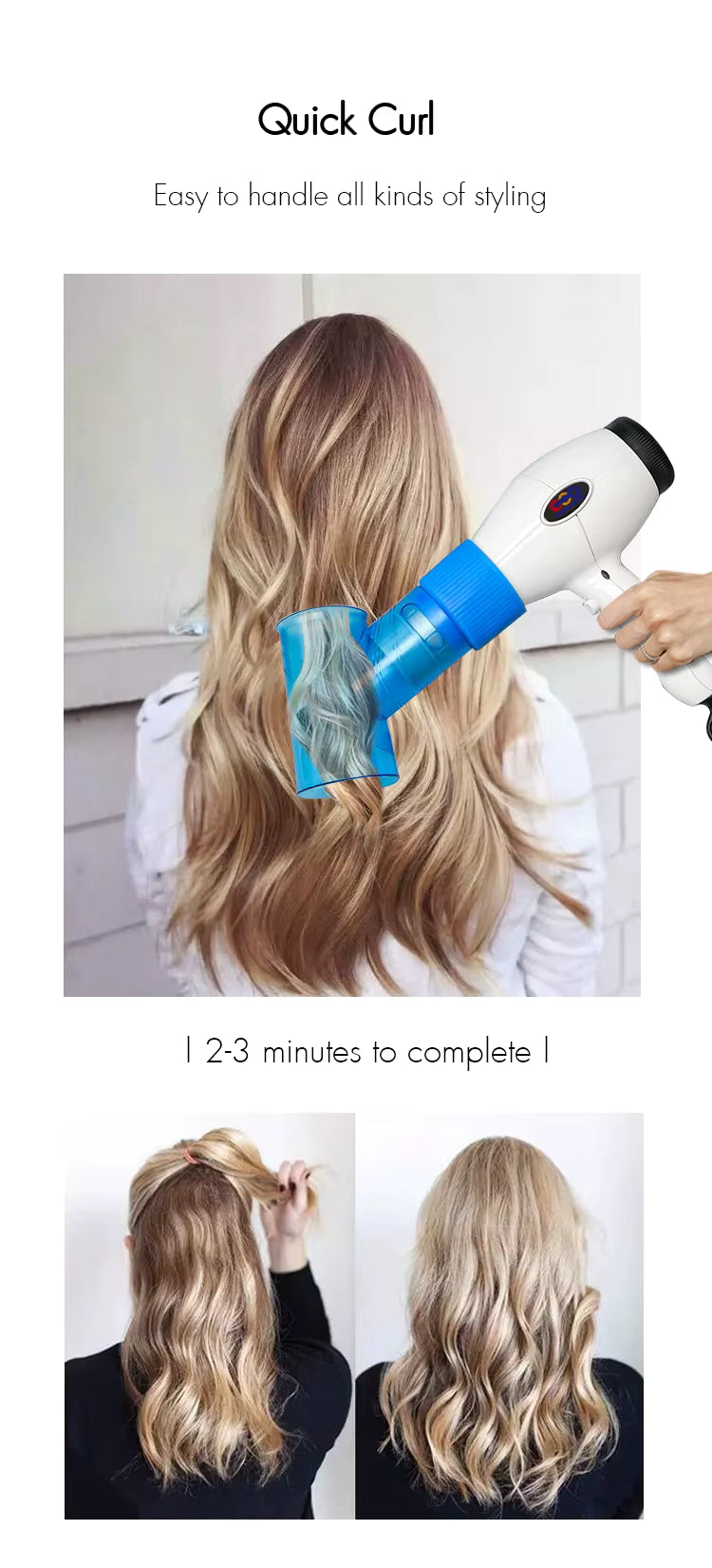 Universal Hair Dryer Diffuser Attachment - Professional Curl Creator with Rotatable Vents & Heat-Resistant Design (3 Colors Available)