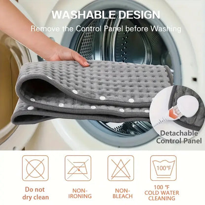 Extra-Large 40" x 20" Heating Pad for Back, Neck, Shoulders & Legs - Fast-Heating, Washable Electric Heating Pad with 9 Heat & 4 Timer Settings for Full Body Pain & Muscle Relief